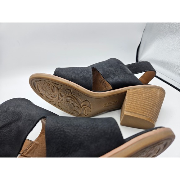 EURO‎ SOFT by SOFFT Mendi Black Block Heel Open Toe Leather Shoe 10M - Picture 12 of 14